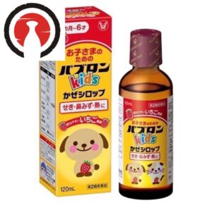 Siro cảm cúm Paburon Kids vị dâu 120ml Nhật Bản